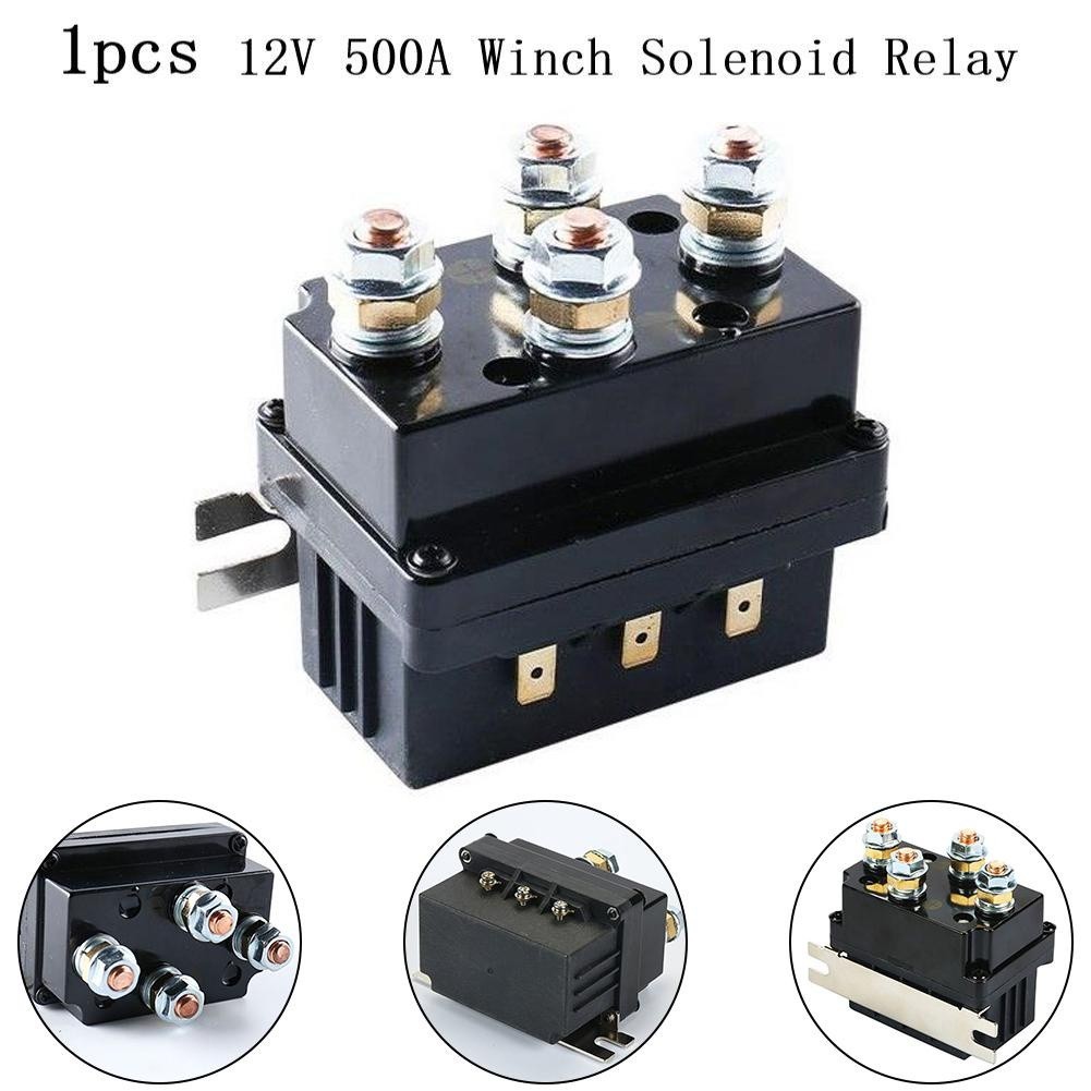 ☆12V 500A Electric Winch Solenoid Relay For 7000lb-12000lb Winch Remote Control Mechanical Equipment