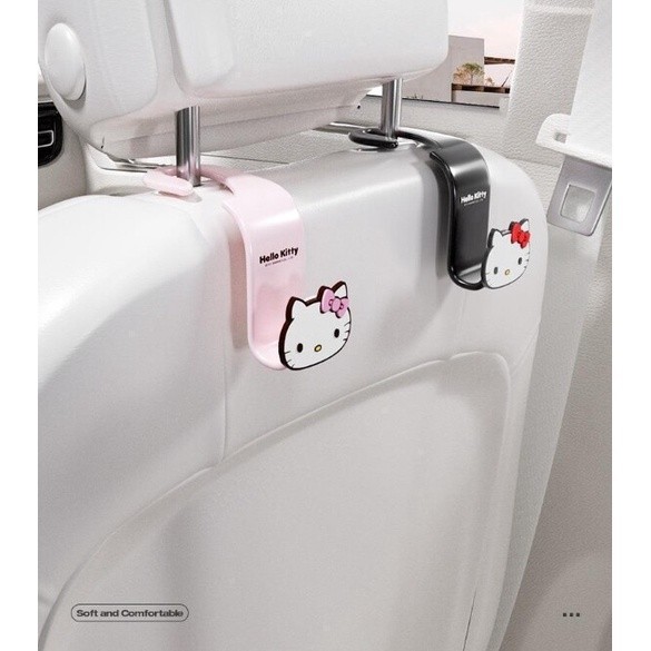 KT[ พร้อมส่งจากร้านไทย ]ลิขสิทธิ์แท้ % Sanrio HELLO KITTY (มี2สี)ที่แขวนของในรถคิตตี้ ตะขอเกี่ยวหลังเบาะรถยนต์ แต่งรถ