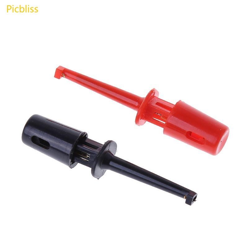 Picbliss ใหม่ 1 คู่คลิปตะขอเดี่ยว Test Probe ลวดตะกั่ว Mini Grabber Kit สําหรับมัลติมิเตอร์