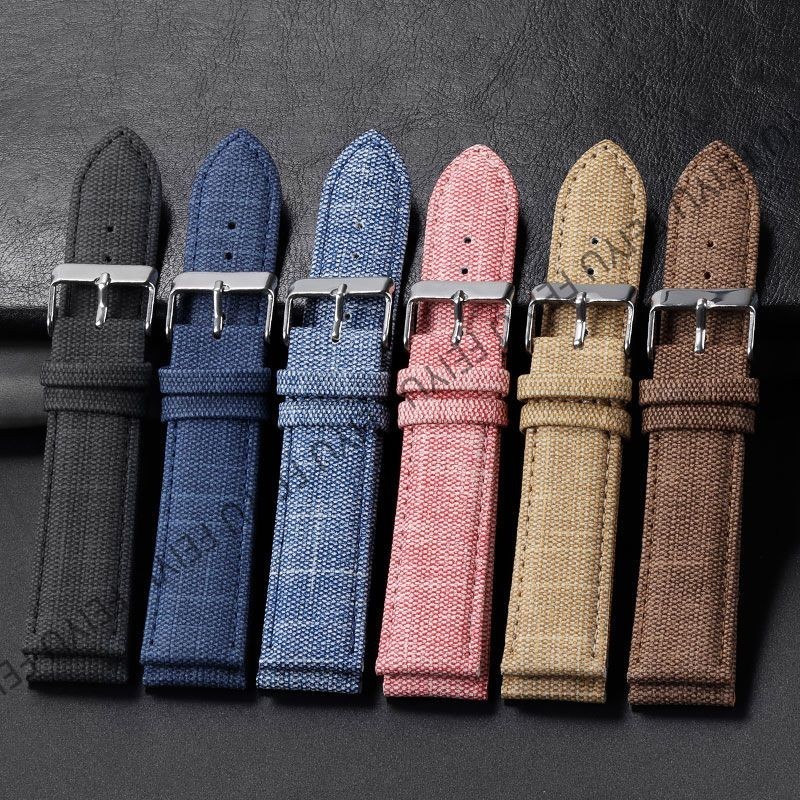 เร็ว การส่งสินค้า ผ้ายีนส์ ผ้าใบสายนาฬิกาไนล่อนวงสร้อยข้อมือหนังนิ่ม10มิลลิเมตร12มิลลิเมตร14มิลลิเมตร16มิลลิเมตร18มิลลิเมตร20มิลลิเมตร22มิลลิเมตรกีฬาสายนาฬิกาข้อมือสานเข็มขัดผู