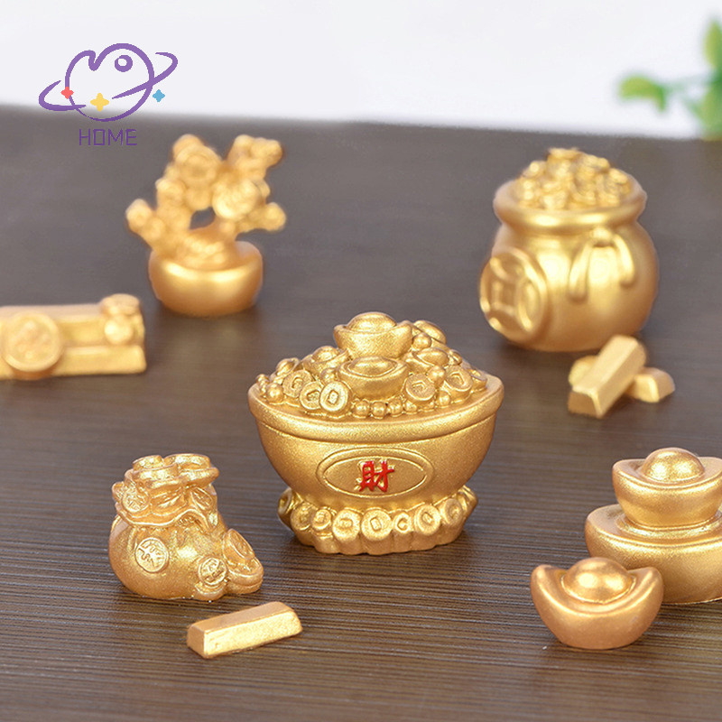 [mayhome] Feng Shui มงคล Fa Cai Money Tree Gold Ingot Bag Lucky Fortune Spring Festival Mascot Desktop Ornament Car Home Decor Craft {TH} ราคา ถูกที่สุด ดีลบีเคเค แกลเลอรีภาพที่ 3