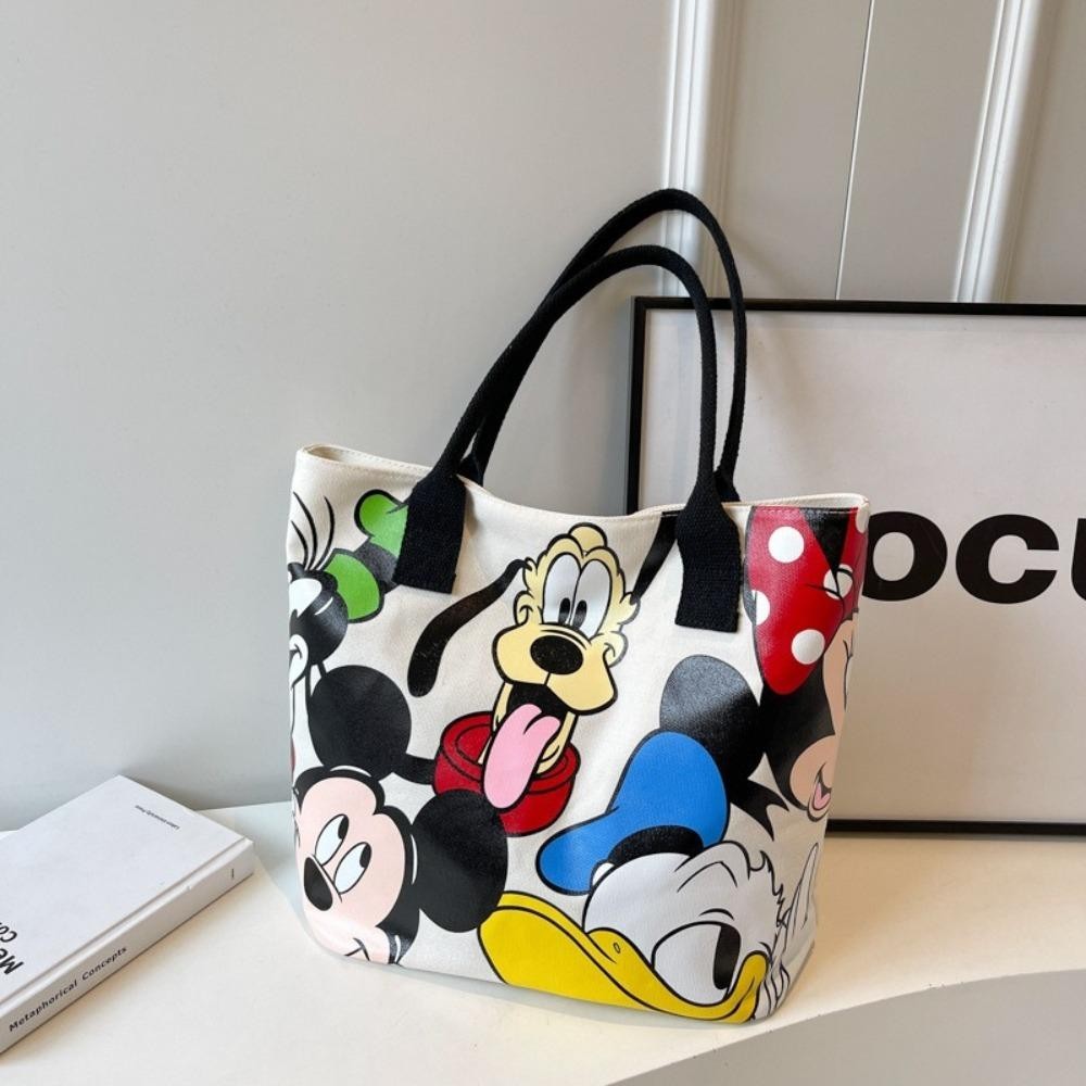 DSLONG Mummy Bag, Cartton กระเป๋าผ้าใบความจุขนาดใหญ่, น่ารักสบายๆทนทานกระเป๋าสะพายไหล่เดี่ยวของผู้หญิง