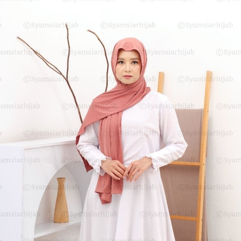 Harmony Meleyot Pashmina Hijab Premium Jersey เสื้อยืด Cool มุสลิมผู้หญิงยาว Instant Pashmina Hijab