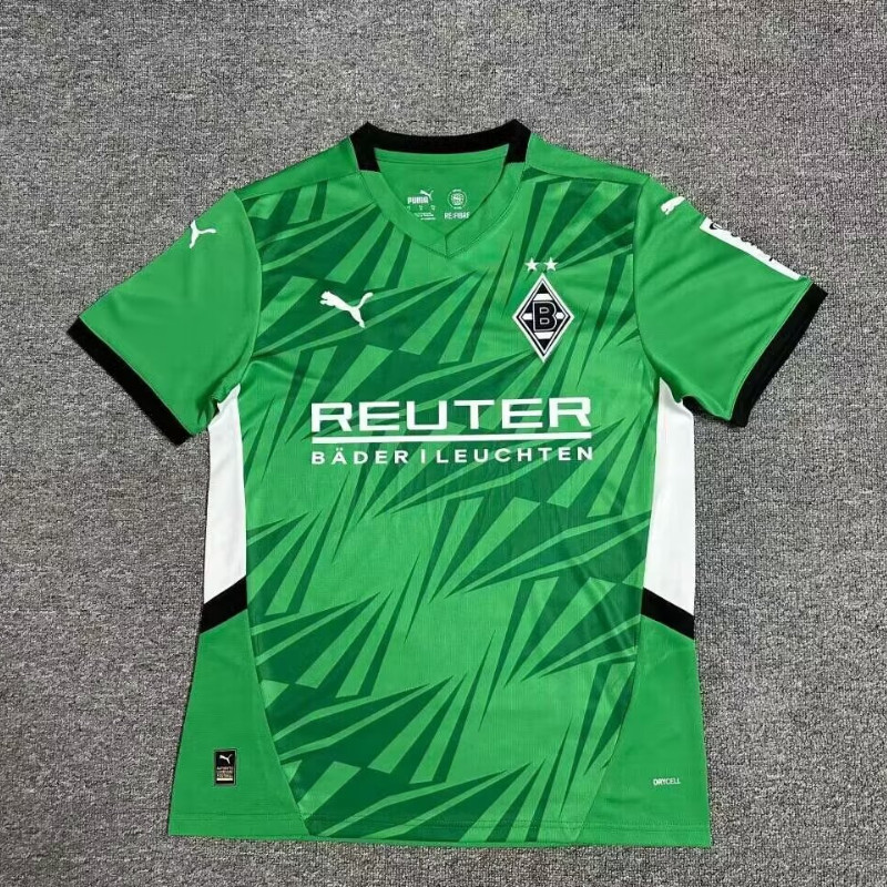 24-25 Borussia Monchengladbach Away Club Jersey S-XXL Mens Short Sleeve Jersey Quick Dry Sports Soccer Top AAA