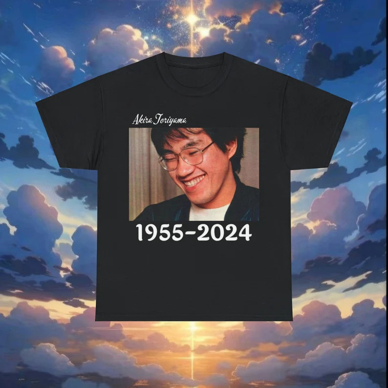 Goku T-Shirt Akira Toriyama  Manga Japanese Anime T-Shirt Akira Toriyama RIP