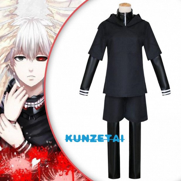 อะนิเมะ Tokyo Ghoul Kaneki Ken Hoodie เสื้อกันหนาวคอสเพลย์เครื่องแต่งกายชุดฮาโลวีนชุด