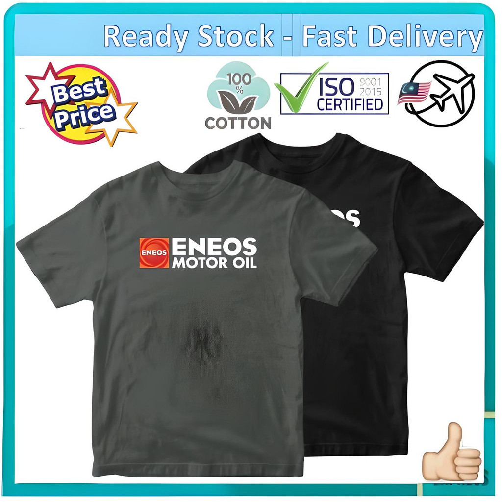 SL-106 Eneos เสื้อยืด/คอกลมเสื้อยืด Unisex TShirt Lelaki เสื้อแฟชั่นชั้นนําผ้าฝ้าย 100%