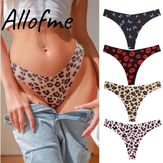 Allofme ผู้หญิงไม่มีรอยต่อและ Traceless Thongs กางเกงชั้นในพิมพ์ลายเซ็กซี่นุ่มสบาย G-string 15 สี