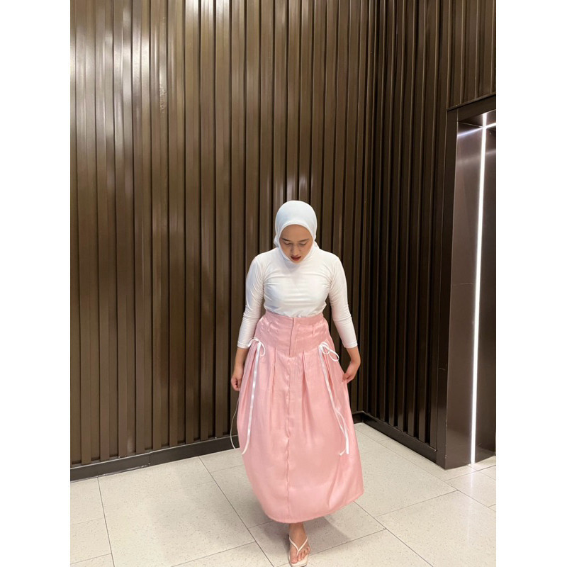 Zeivor - ZRX ROK WANITA TIHANI / RILEY PITA SKIRT / กระโปรงเกาหลี / กระโปรงยาว PITA COQUETTE WOMEN /