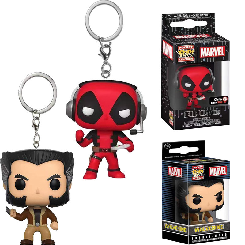 Funko Pop Deadpool Wolverine พวงกุญแจโมเดลแอ็คชั่นฟิกเกอร์