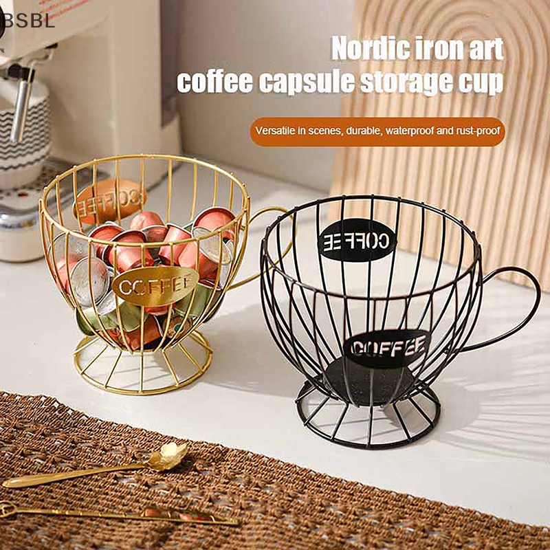 Bsbl โลหะกาแฟแคปซูล Organizer Universal สําหรับ Nespresso ผู้ถือแคปซูลโลหะขนมขบเคี้ยว Candy ตะกร้าเก็บ Espresso แคปซูลหม้อ BL