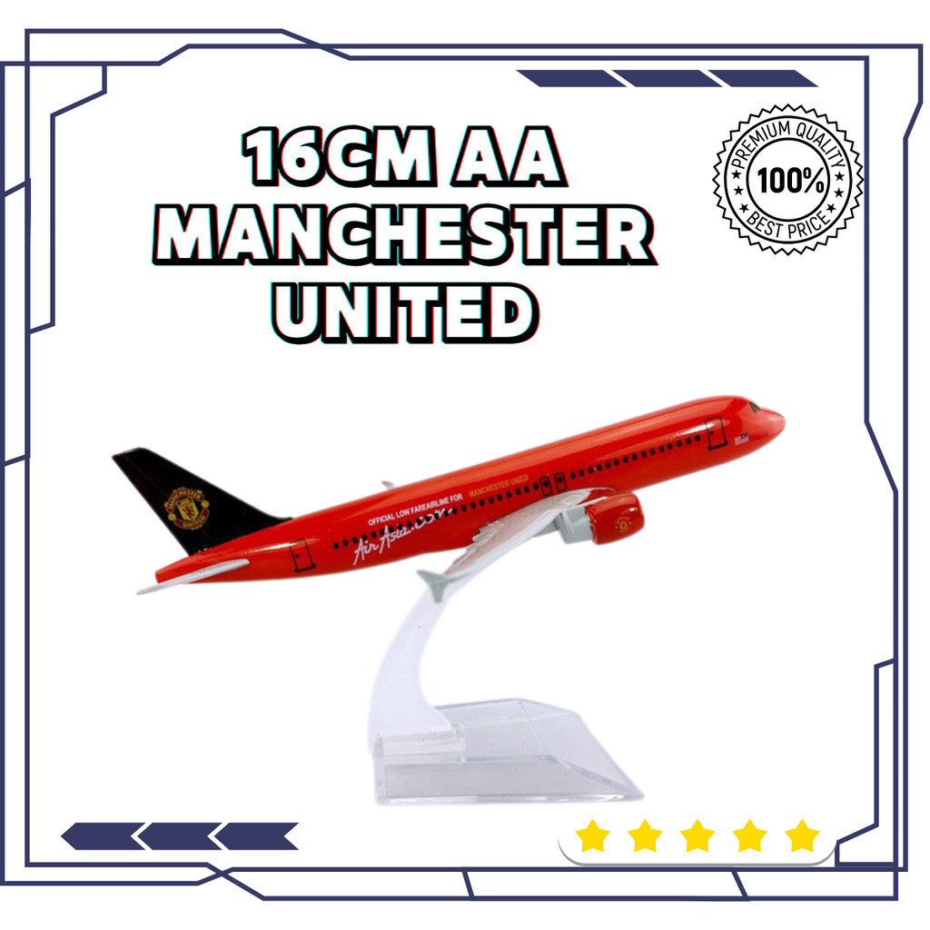 16 ซม.Air ASIA MANCHESTER UNITED SCALE 1:400 เครื่องบินDiecastรุ่นเครื่องบินสะสมของเล่นการบินคอลเลกช