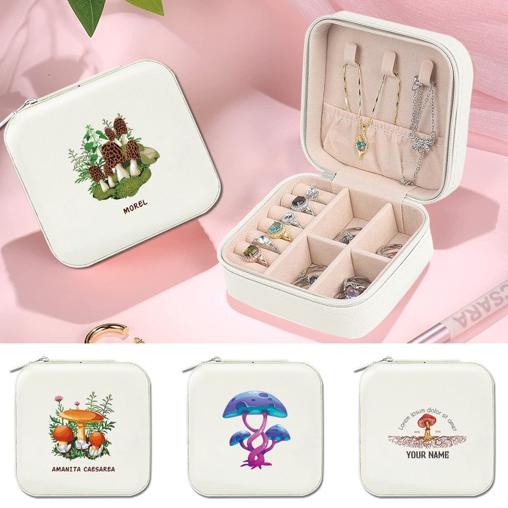 Jewelry Box Earrings Necklace Ring Travel Storage Jewel Display Portable PU Leather Organizer Case M