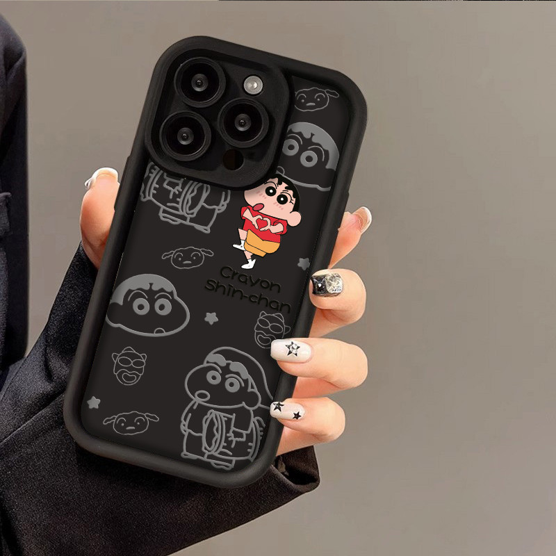 shinchan เคสการ์ตูน คดีโอปโป Oppo A11 A15 A16 A17 A5 A7 รูปที่ 5