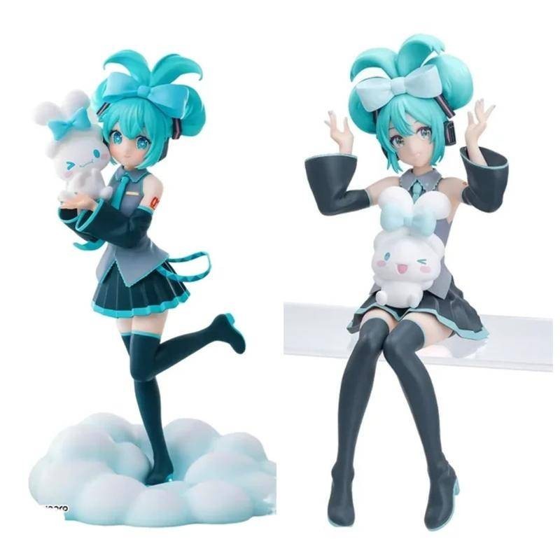 Hatsune Miku Cinnamoroll Sanrio ก๋วยเตี๋ยว Stopper PVC อะนิเมะ Action ตุ๊กตาคอลเลกชันสาวสําหรับของขวัญ