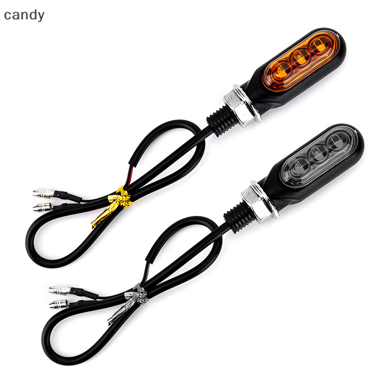 Ndy รถจักรยานยนต์ Mini LED ไฟเลี้ยว Amber ไหลทิศทางสัญญาณโคมไฟบทส่งผ่าน Moto สําหรับ Cafe Racer N