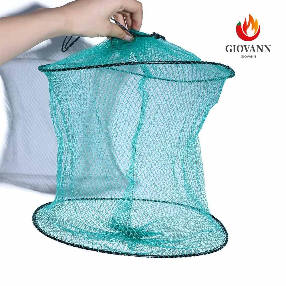 Giovanni กรงตกปลา Fish Guard Nets 2 ชั้นกับดักตกปลาเครือข่าย Minnow Trap ดักปลา Crab Trap เหยื่อตกปลาสําหรับกุ้งสุทธิปลายามตาข่าย