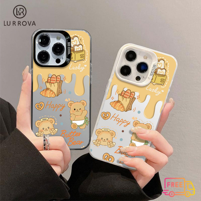สําหรับoppo Reno12 F 5G Reno 12 Reno11 F Reno 11 Pro 5G Reno 10 Pro 5G Reno 8T Reno 8Z Reno 7Z Reno 8 ขนมปังเนยหมีกันกระแทกTPUเคสโทรศัพท์