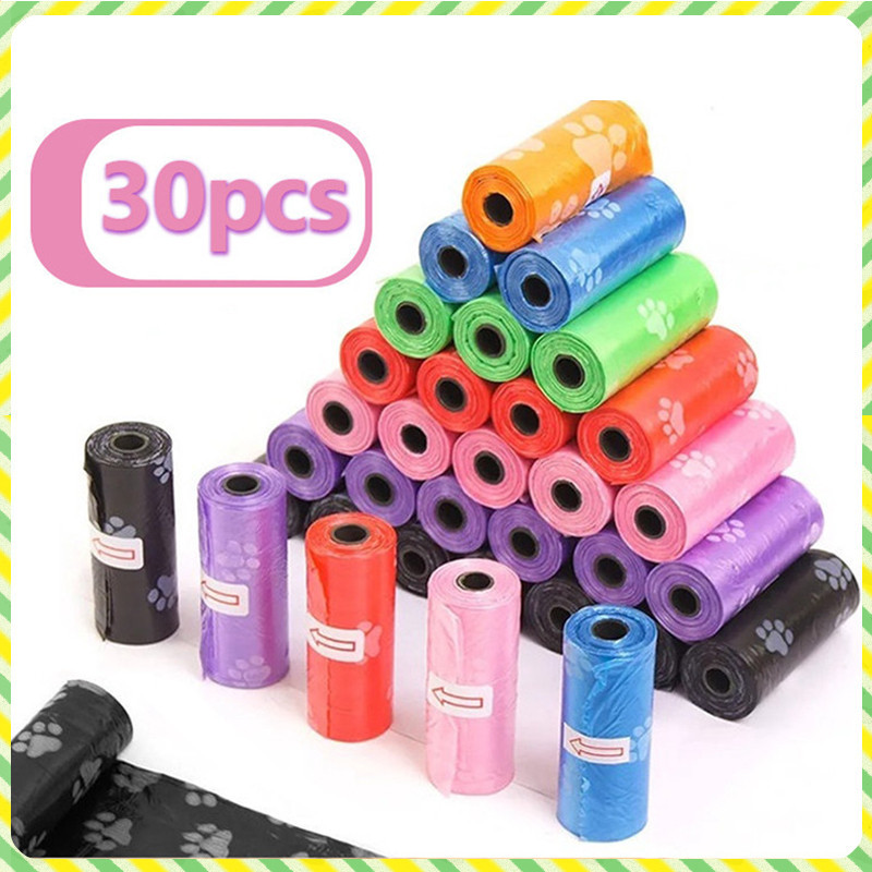 YTL【30pcs】ถุงเก็บอึหมา แมว มูลสุนัขแมว สัตว์เลี้ยง คละสี ราคาถูก อุจจาระสุนัข ถุงขยะเก็บมูลสัตว์เลี้ย