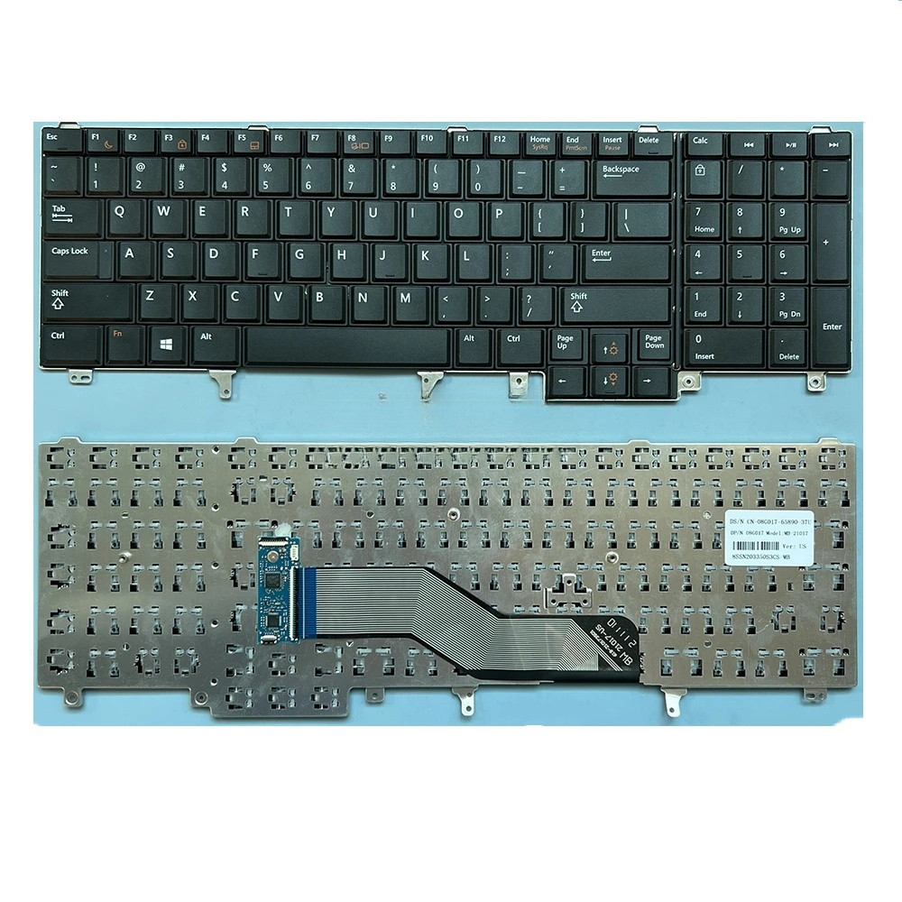 Yjx US แป้นพิมพ์สําหรับ Dell Latitude E6520 e6530 e6540 E5520 E5530 series แล็ปท็อป