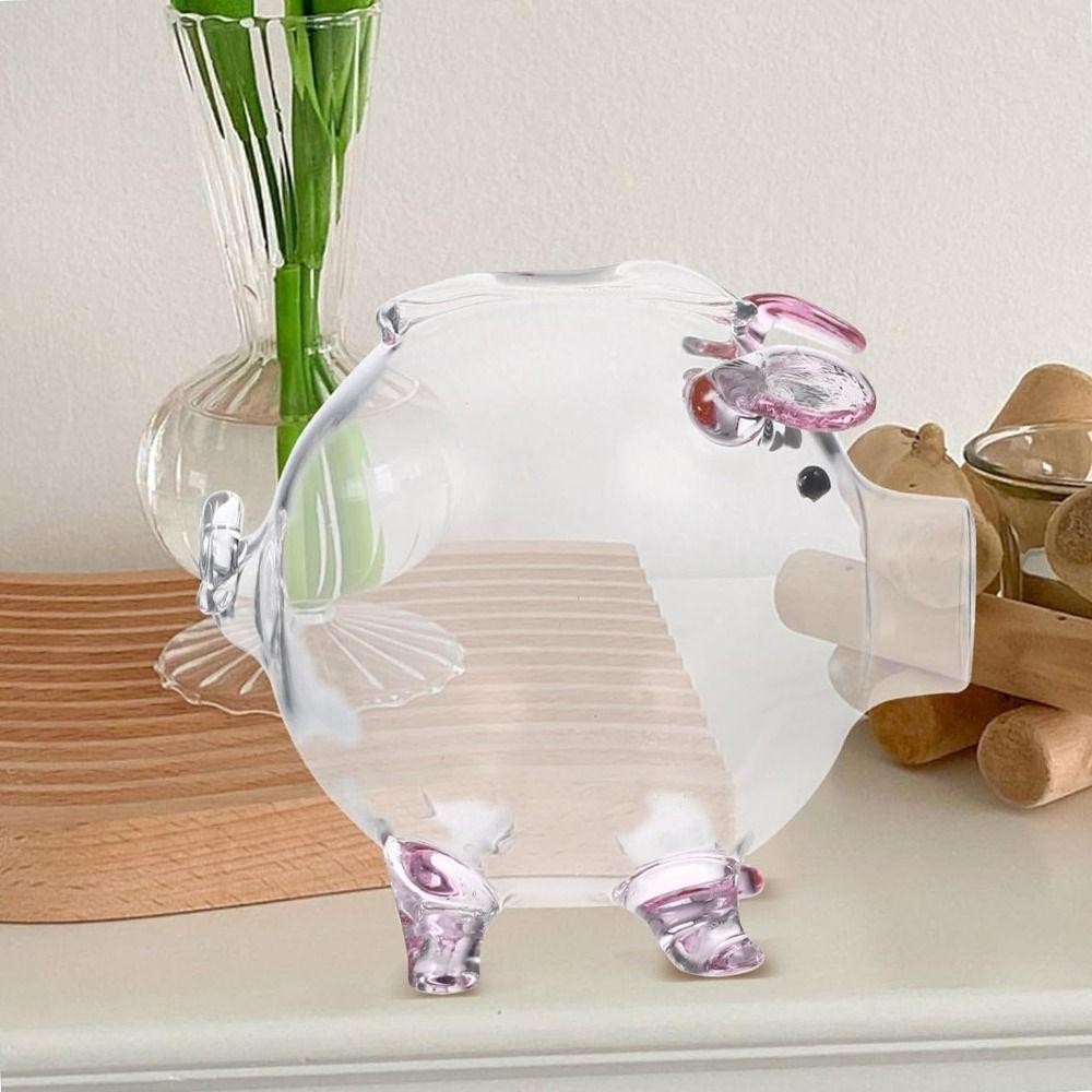 SONAR Piggy Money Bank, กล่องประหยัดเหรียญน้ําหนักเบาการ์ตูน, โปร่งใสทนทานที่มองเห็นได้โถเงินแก้วอเนกประสงค์เด็ก - รูปที่ 6