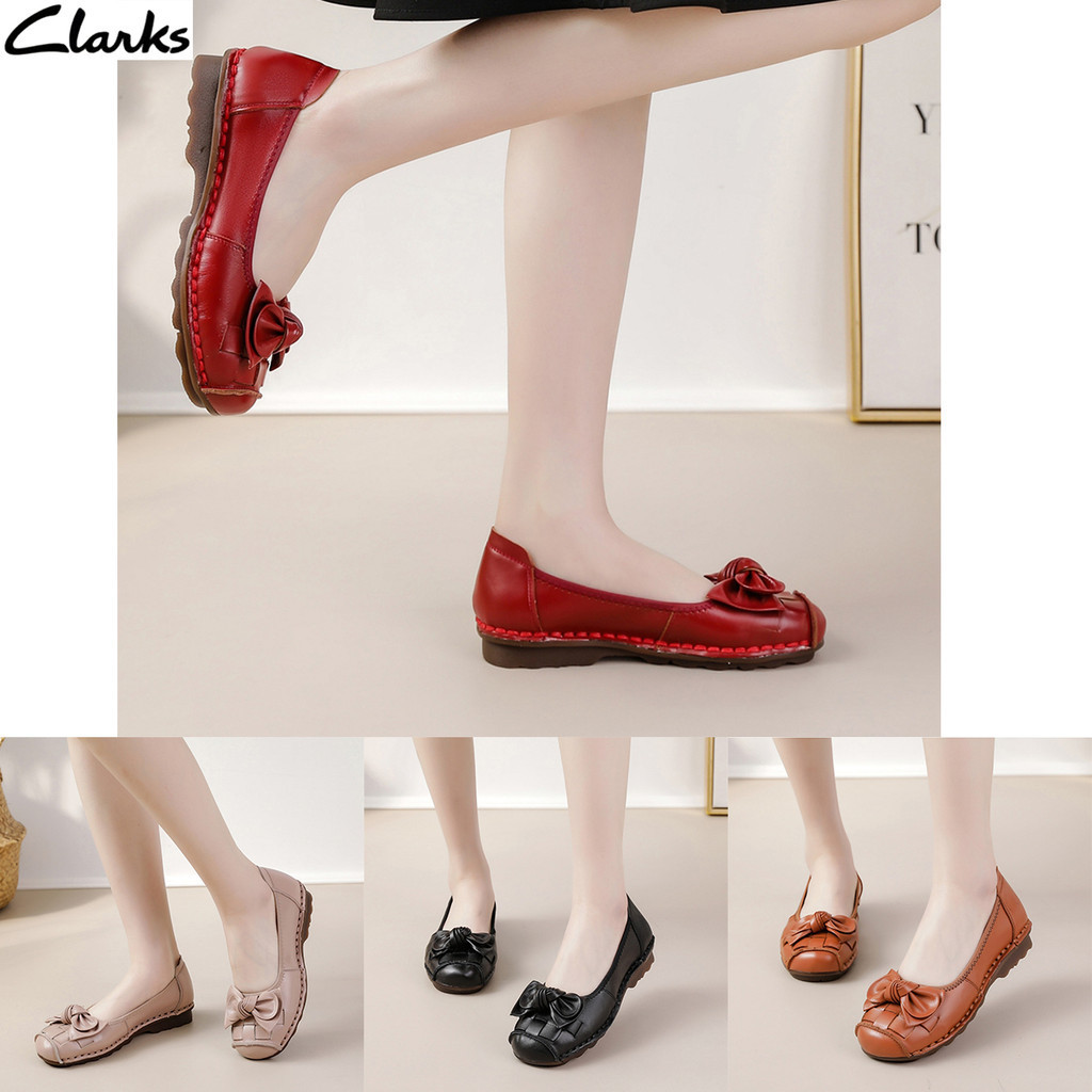 รองเท้า clarks ใหม่ pata รองเท้าผู้หญิง clarks ผู้หญิงของแท้หนังผู้หญิง Jasmine รองเท้าส้นแบน