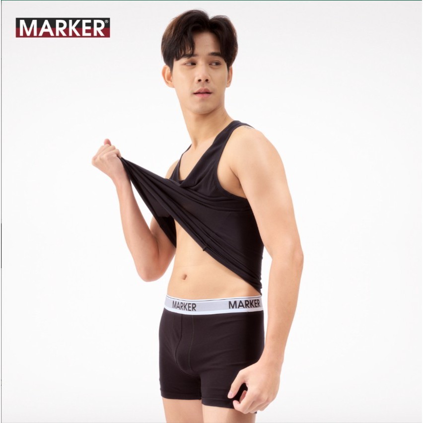 [แพ็ค 1ตัว] MARKER® เสื้อกล้ามสีดำ ผู้ชาย เสื้อตัวใน (บางพิเศษ) / 099 (107)