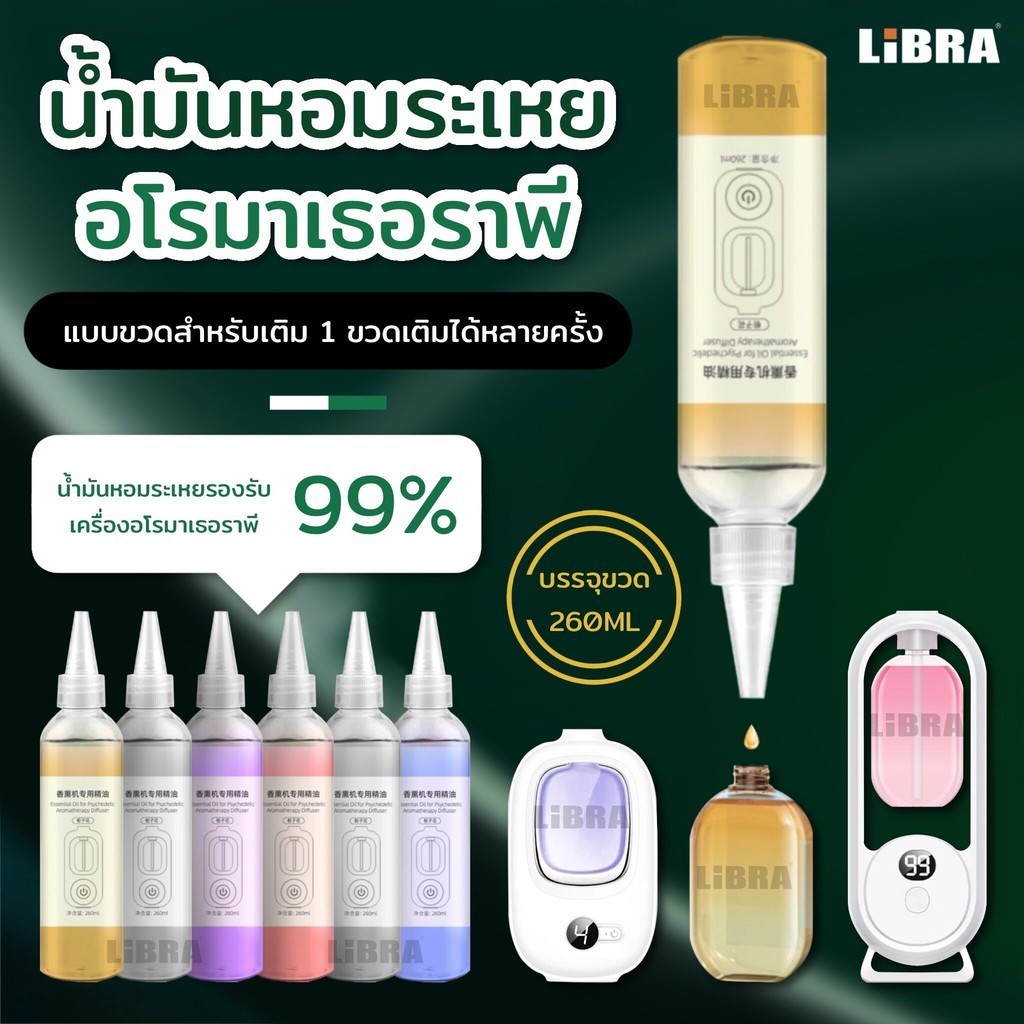 น้ำมันหอมระเหยอโรมาเทราพี 260ml น้ําหอมปรับอากาศในห้อง น้ําหอม ห้อง สำหรับเตาอโรม่า เทียนหอม น้ำหอมปรับอากาศ