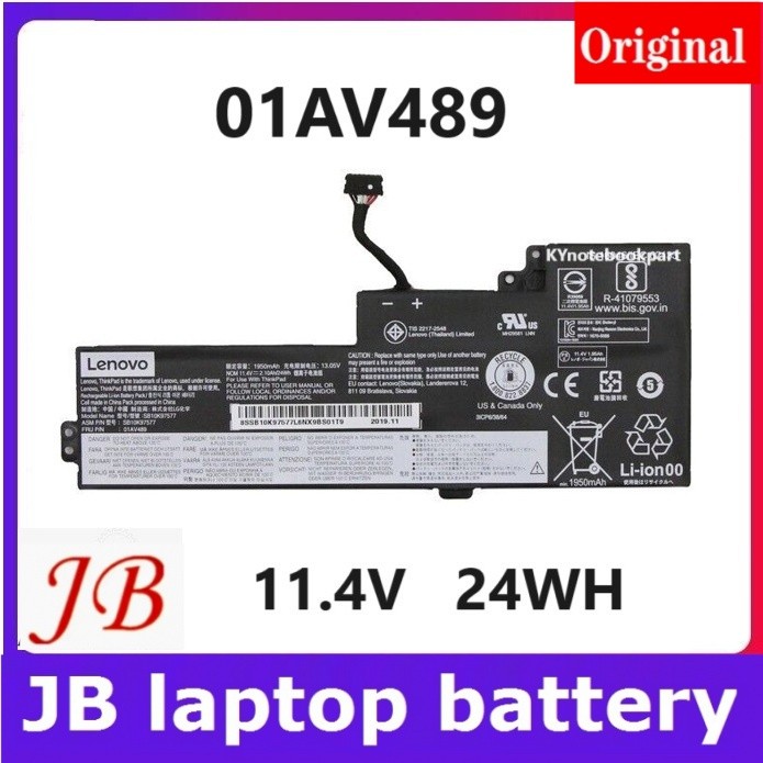 ✿BATTERY ORIGINAL LENOVO แบตเตอรี่ ของแท้ LENOVO Thinkad T470 T480 A475 A285 01AV419 01AV420  SB10K9