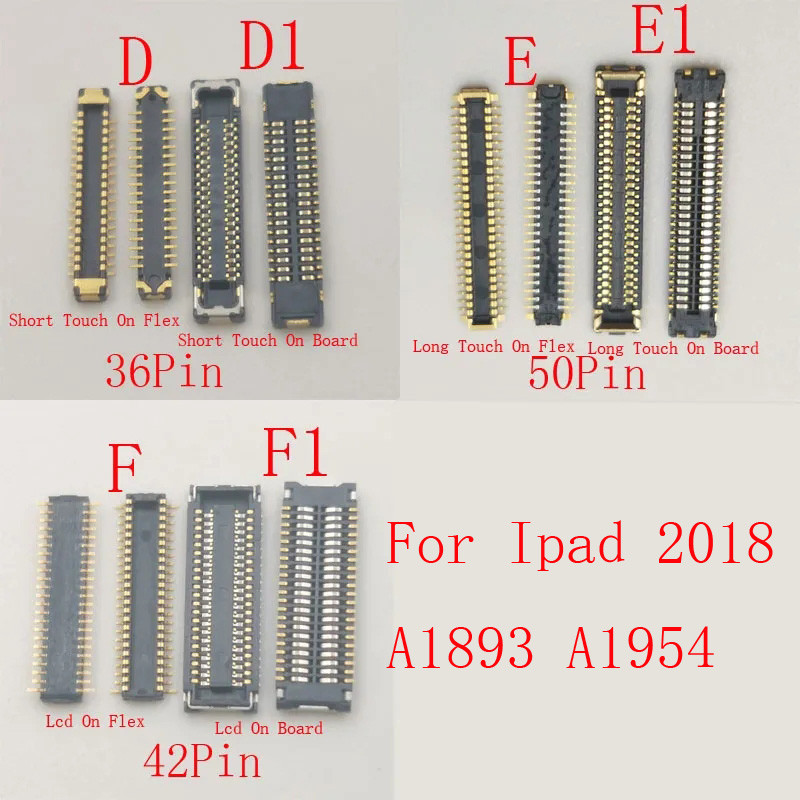 2 ชิ้น Lcd Digitizer หน้าจอสัมผัส Flex FPC Connector ปลั๊กสําหรับ IPad6 Air2 Air 2 A1566 A1567 IPad 