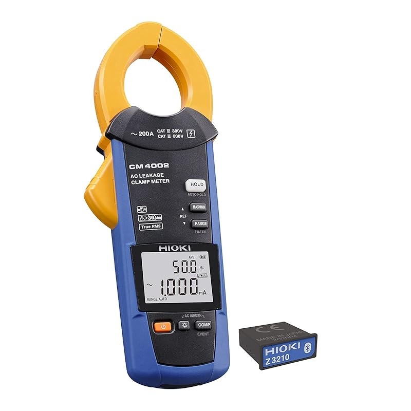 HIOKI CM4002-90 AC Leakage Clamp Meter + Z3210 Bluetooth Adapter — AC Leak Current Detection from 0.