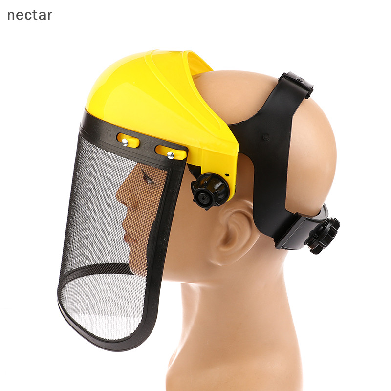 Tar Logging แปรงเครื่องตัด Forestry ป้องกันสวนหญ้า Trimmer ป้องกันหมวกนิรภัยหมวก Full Face ตาข่าย Visor N