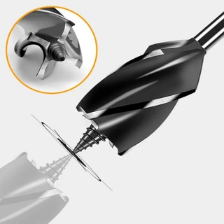 8-35 มม.งานไม้ Twist เจาะชุด Bit 165 มม.สี่สล็อตสี่ใบมีดเครื่องมืองานไม้ Hole Opene สําหรับประตูล็อคไม้ Slotting เครื่องมือ