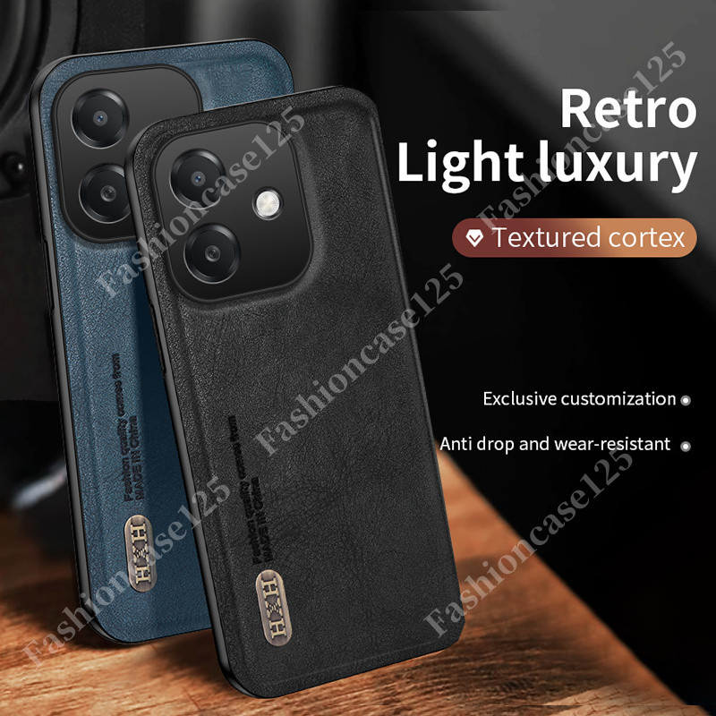 Oppo A3x A3 4G 5G 2024 หรูหราหนังสําหรับOppo A3x 4G OppoA3x A3 3 xA3 Proปลอกโทรศัพท์ฝาหลังกันชนกันกระแทกสีทึบแฟชั่นAnti Dropผู้ถือรถรองรับนุ่ม