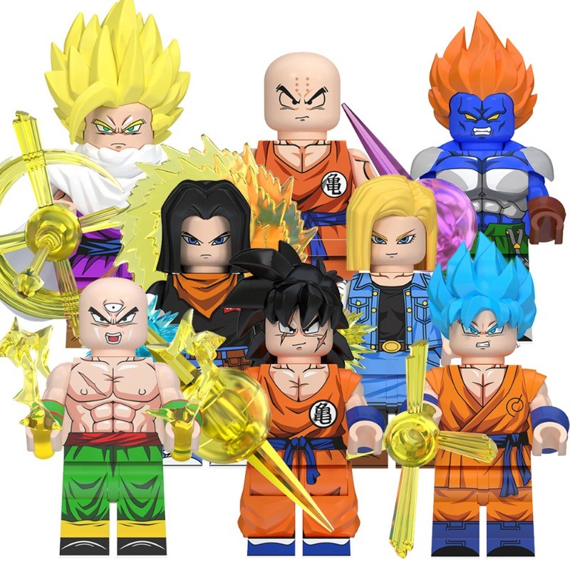 Dbz Krillin Son Goku Gohan Yamacha Tien Shinhan Android 17 Ball Series อะนิเมะ Mini Building Blocks รูปของเล่นเด็กของขวัญ