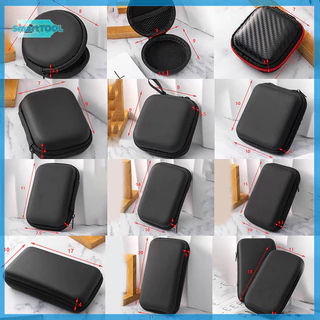 UTZN> แบบพกพา 3C Hard Digital Gadgets กระเป๋าเก็บหูฟังหนังเทียมเคสชาร์จสายเคเบิลข้อมูล U Disk Organizer ใหม่