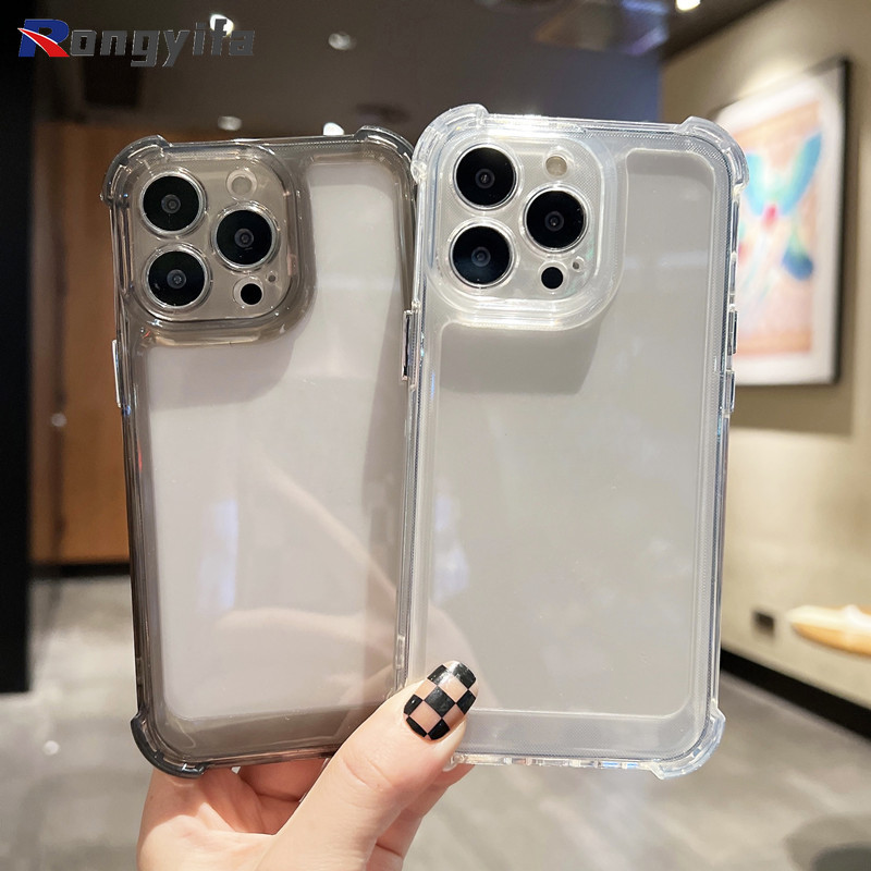 SAMSUNG สี่มุมถุงลมนิรภัยสําหรับsamsung Galaxy A73 A55 A54 AA53 A52 A35 A34 A33 A32 M32 A25 A24 A23 A22 M32 F22 4G 5Gโปร่งใสนุ่มเคสโทรศัพท์คู่Anti-Fallปกหลัง