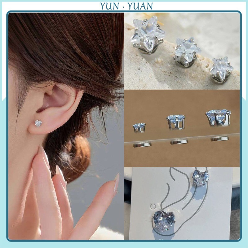 [YUNYUAN] Super Flash Love Star Magnetic Cochlear Nail No Punching Magnetic Ear Bone Nail Magnet Ear Bone Clip