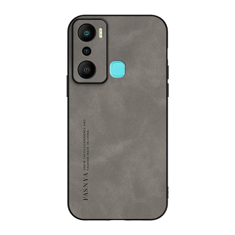 สําหรับเคสโทรศัพท์ Infinix Hot 20i เคสป้องกันหนังกลับหนังแกะหรูหราพร้อมขอบแข็งและนุ่ม