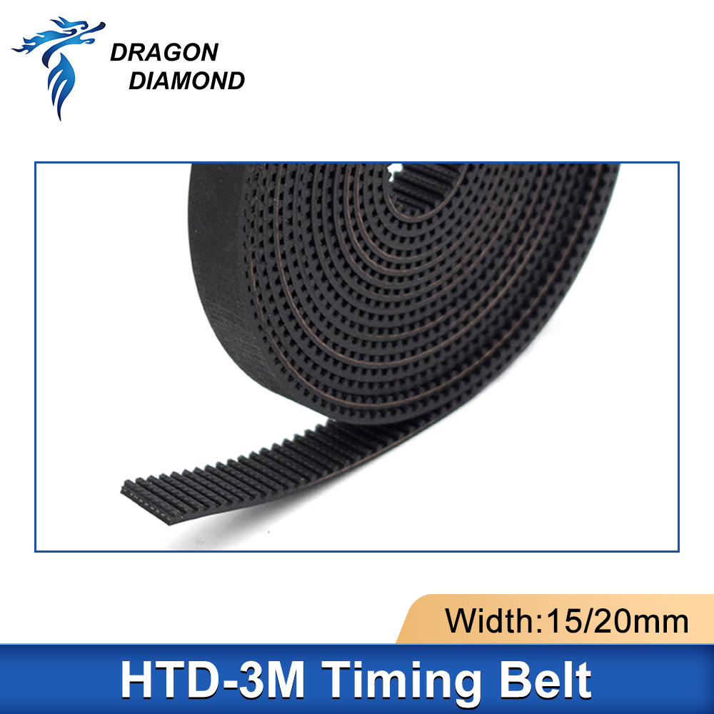 10m HTD-3M เปิดเข็มขัดกว้าง 15 มม.20 มม.PU Transmission เข็มขัด Synchronous 3M เข็มขัดสําหรับ Co2 เลเซอร์แกะสลักเครื่องตัด - รูปที่ 4