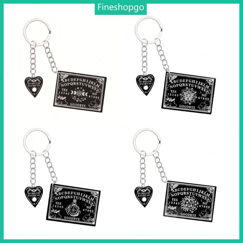 Fine DIY Planchette พวงกุญแจเกม Spirit Board Gothic Tarot Board Divination พวงกุญแจ