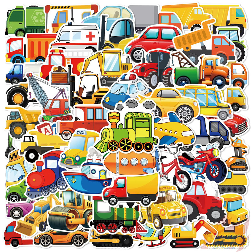 ❉ Vehicle Series 06 สติ๊กเกอร์ติดรถรถบรรทุก ❉ 60 ชิ้น/เซ็ต DIY แฟชั่นสติ๊กเกอร์ Doodle กันน้ํา