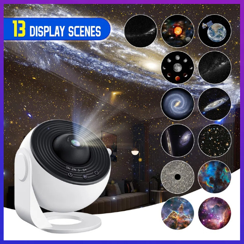 ของขวัญสำหรับเด็ก starry sky light 13 ใน 1 โปรเจคเตอร์ดาว 360 ° galaxy โปรเจคเตอร์ท้องฟ้าจำลองห้องนอนโปรเจคเตอร์ aurora