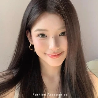 เราดอกไม้ ความเรียบง่าย ส925เงินขนาดใหญ่เปิดหัวใจห่วงต่างหูสําหรับผู้หญิงสาวหมั้นอาหารค่ําพรรคหูเครื่องประดับอุปกรณ์