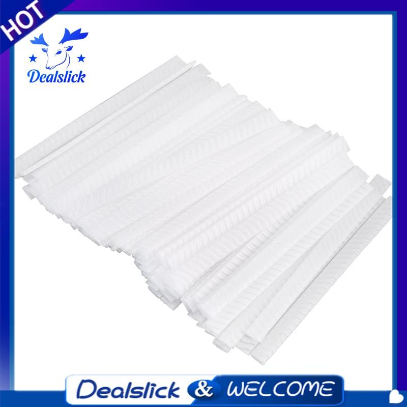 Dealslick100 Pcs Make Up Brush Pen Netting cover Mesh Sheath Protectors Guards Protective cover Sheath Net (สีขาว)