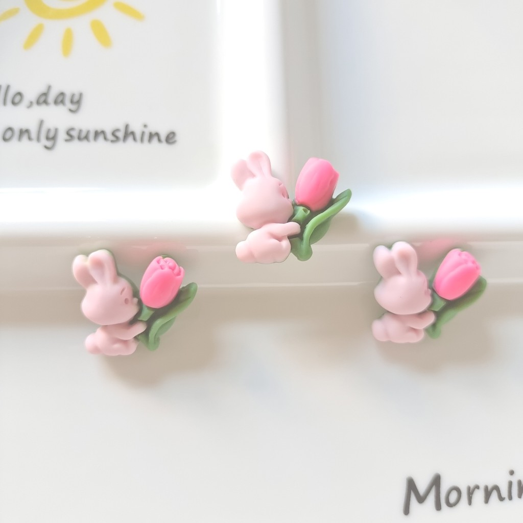 5pcs เรซินการ์ตูนกระต่ายครีมเคสโทรศัพท์อุปกรณ์เสริมวัสดุ DIY เครื่องประดับผมกิ๊บติดผมอุปกรณ์เสริมเครื่องประดับ