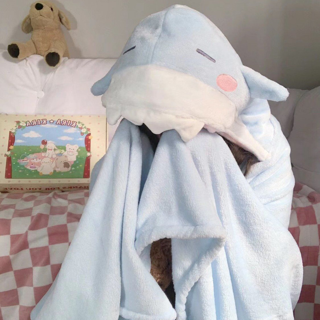 เสื้อคลุมผ้าห่มฉลามน่ารักการ์ตูน