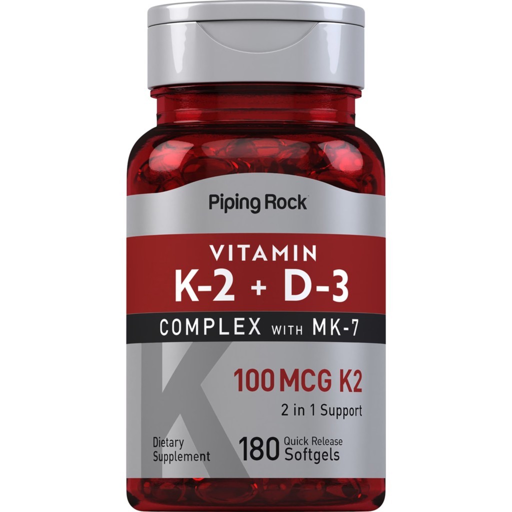 Vitamin K-2 100 mcg. + D3 5,000 IU Complex MK-7 (180Softgels) วิตามินเค วิตามินดี