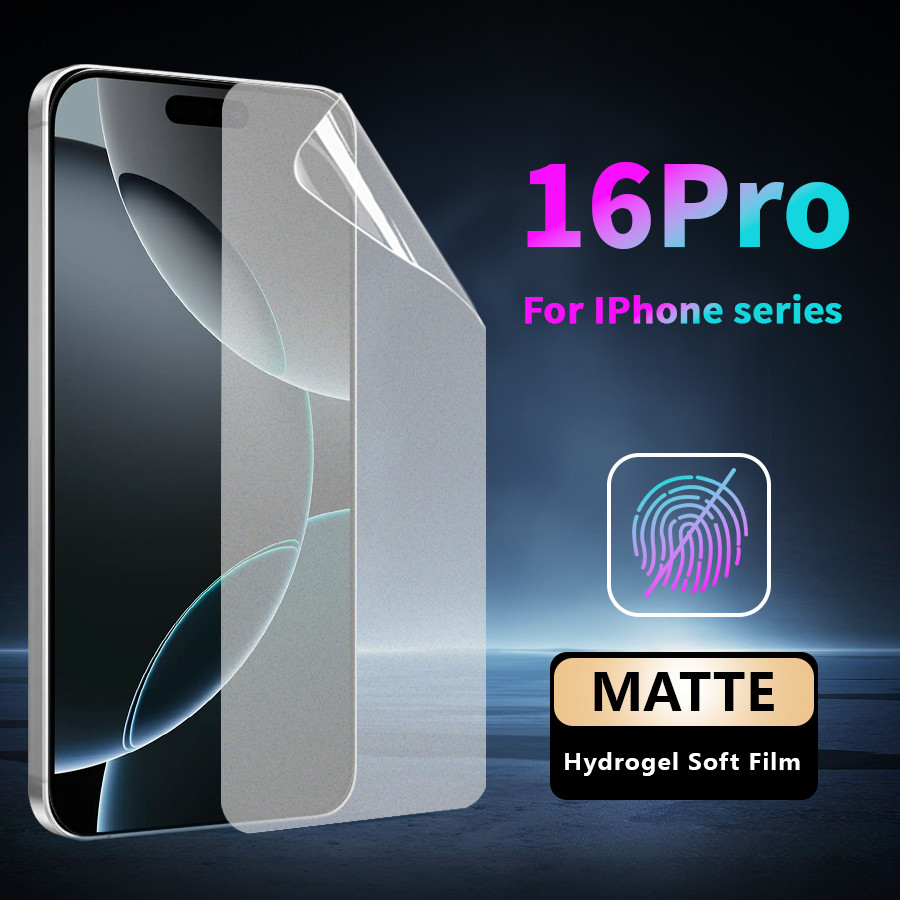 สำหรับ iphone 16 15 14 13 12 11 Pro XS Max 12 Mini X XR SE 2020 8 7 6 6s Plus เนื้อด้าน ฟิล์มไฮโดรเจล นิ่ม ฟิล์มกันรอยหน้าจอ