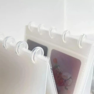 CAJA1 ที่ใส่โฟโต้การ์ด, อัลบั้มภาพตั้งโต๊ะแบบใส DIY, ความเรียบง่ายในการตกแต่งภาพการ์ดไอดอลขนาด 3 นิ้ว/3.5 นิ้ว